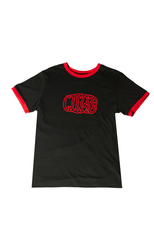 MIKEYS RINGER T-SHIRT BLACK/RED