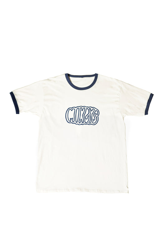 MIKEYS RINGER T-SHIRT WHITE/MARINE